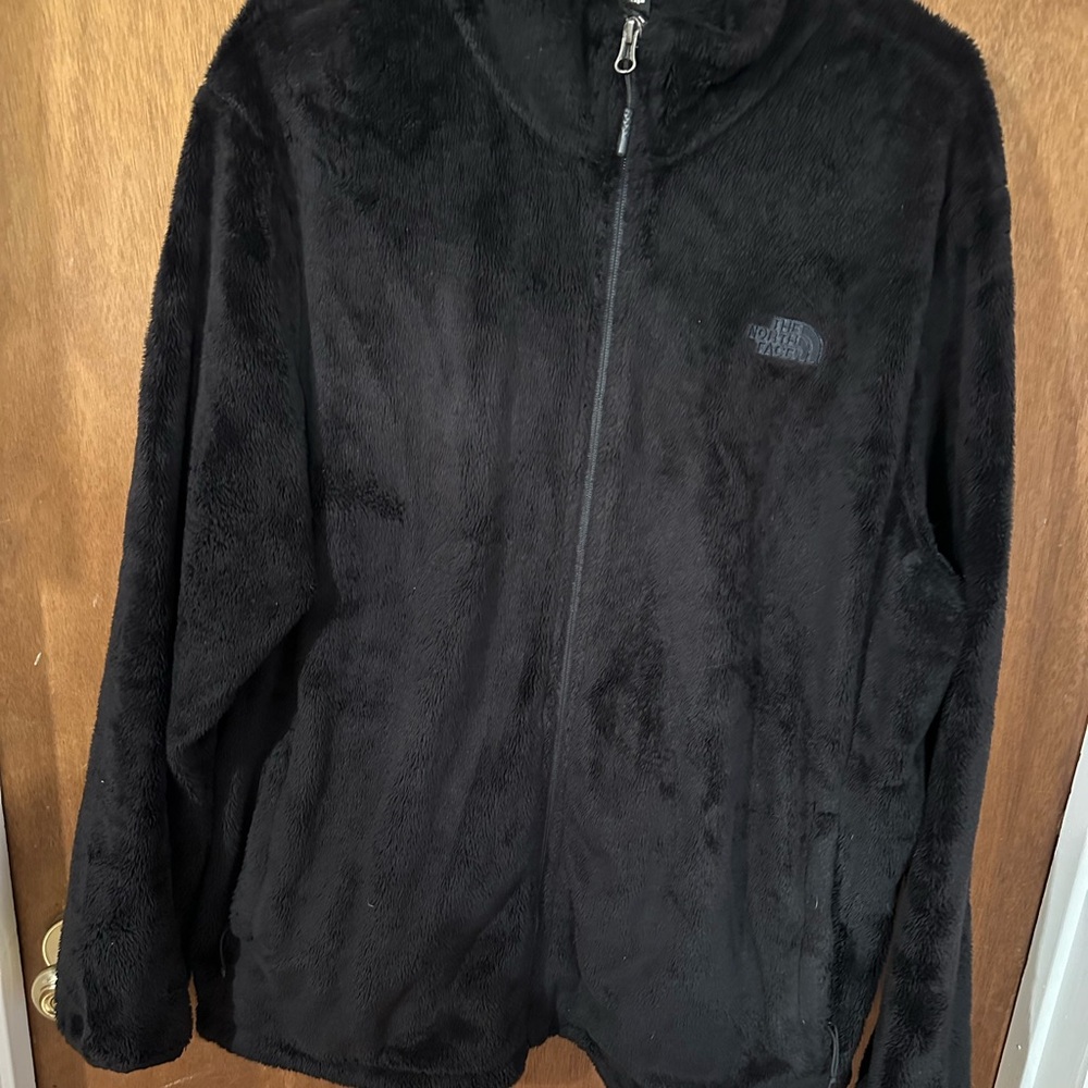 The North Face Black Plush Teddy Jacket Full Zip
